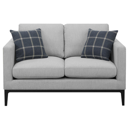 Montauk - 2 Piece Arms Living Room Set With Upholstered Seating - Light Gray