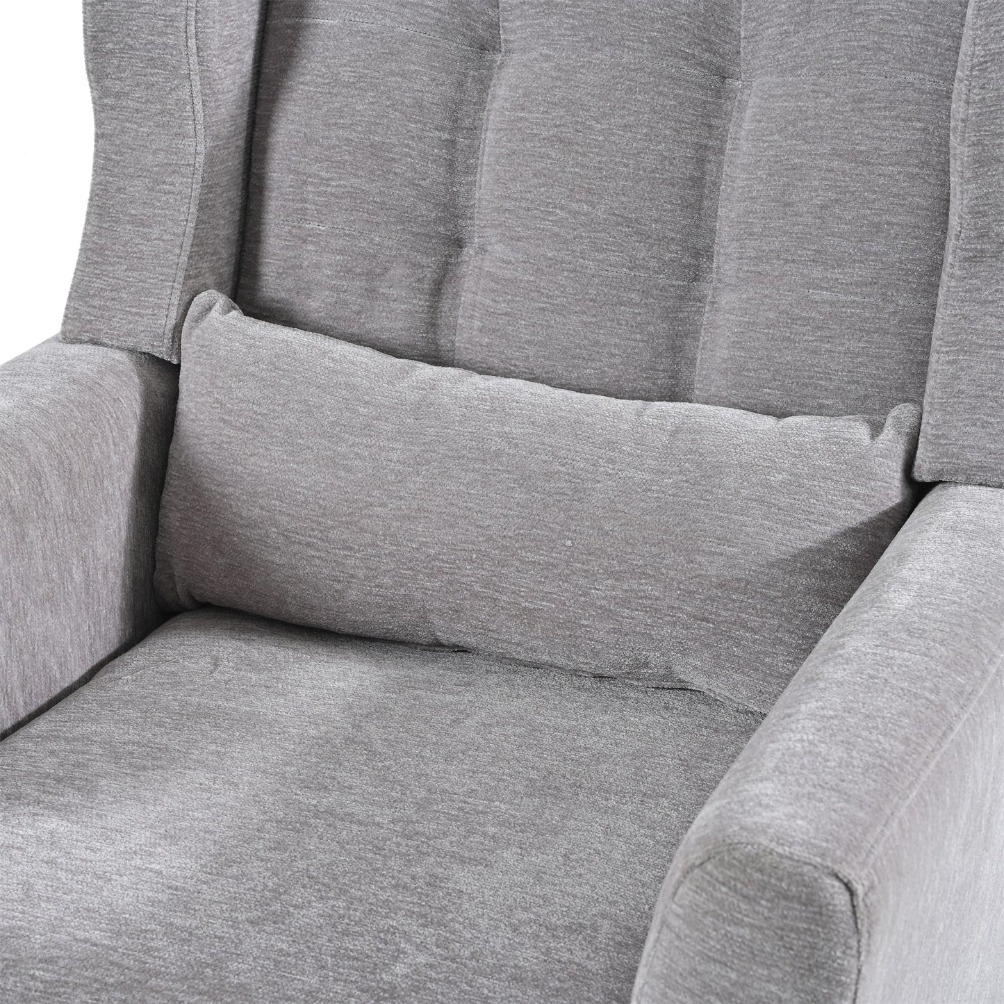 Modern Accent Chair, Arm Chairs For Living Room, Upholstered Mordern Armchair, Comfy Soft Padded Lounge Chair In Small Space, Bedroom, With Pillow, Solid Wood Leg