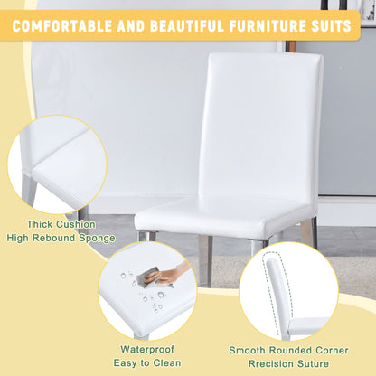 Elegant Upholstered Chairs & Metal Legs