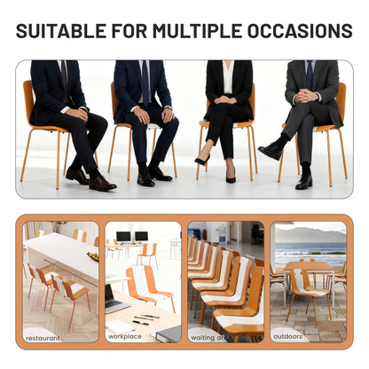 Modern Striped Blocking Single Chairs (Set of 4)