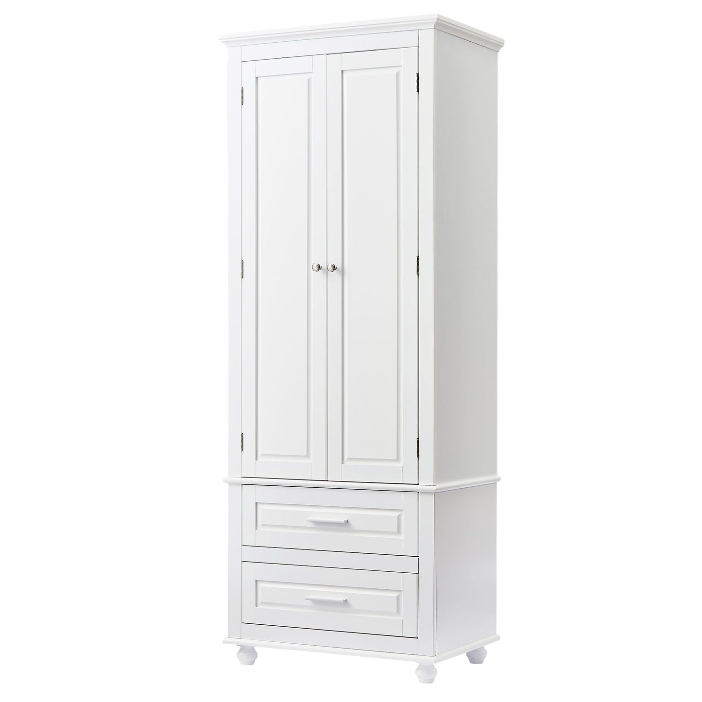 Tall Storage Cabinet With 2 Drawers For Bathroom