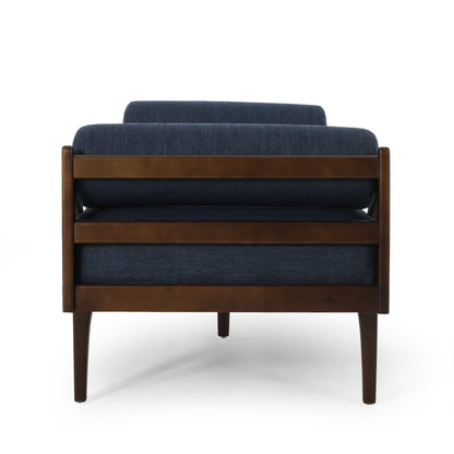 Chic Contemporary Chaise Lounge With Button Tufting And Bentwood Structure