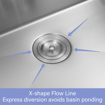 Modern Undermount Stainless Steel Kitchen Sink 16 Gauge, Deep Single Bowl