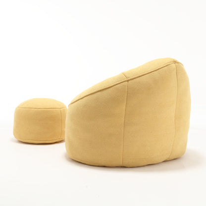 Bedding Bean Bag Sofa Chair High Pressure Foam With Footrest