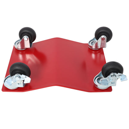 Heavy Duty Steel Vehicle Dollies With Brakes, 2500Lbs Capacity