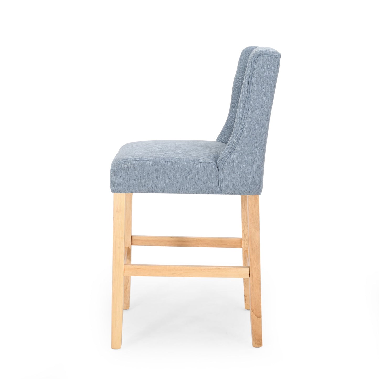Vienna - Contemporary Fabric Tufted & Wingback Counter Stools (Set of 2)