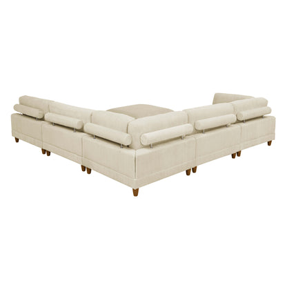 Modern Modular Sectional With Adjustable Back Support