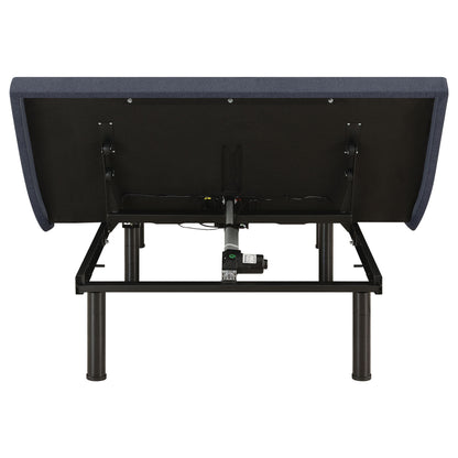California King Adjustable Bed Base With Ergonomic Support And Wireless Remote Control - Black