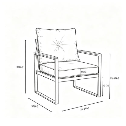 Oversized Outdoor Conversation Set, 5 Seater - Blue