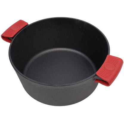 Pre-Seasoned Cast Dutch Oven 2 In 1 With Dual Handles And Covers, 5 Quart - Black