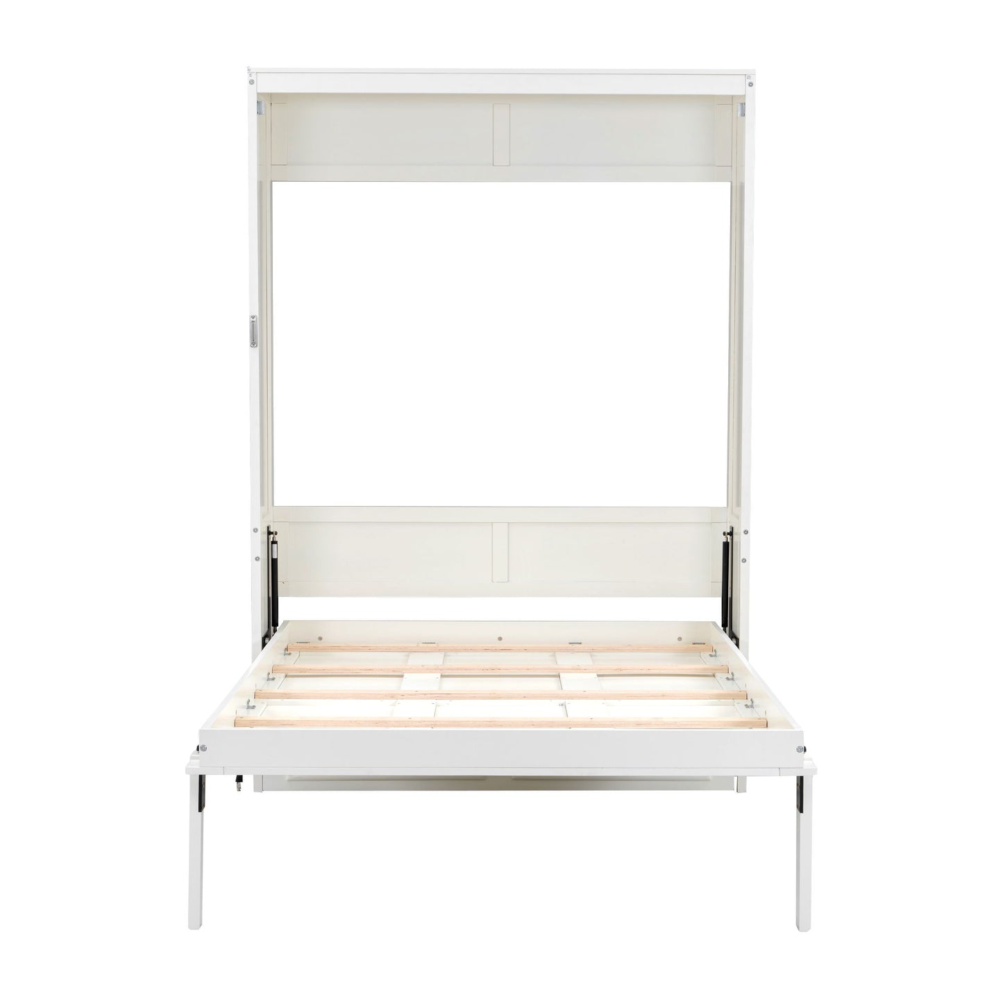 Full Size Murphy Bed With 2 Drawers - Beige