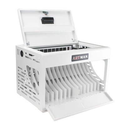 16 Bay Charging Cabinet For Laptop book, Locking Charging Station