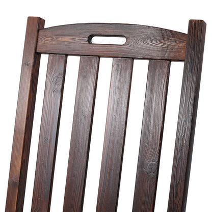 Oversized Porch Rocker Chair With Wide Seat And Tall Backrest