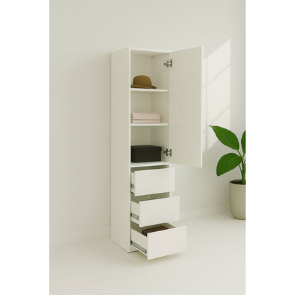 Elise - Modular Closet System With Mirror And Customizable Storage - White
