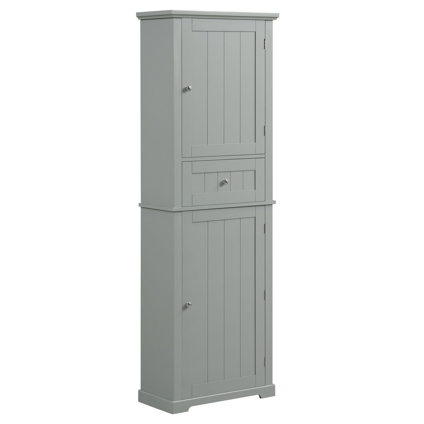 Tall Freestanding Bathroom Storage Cabinet With Drawer And Adjustable Shelf