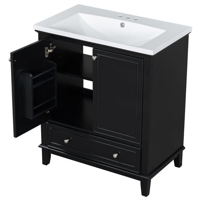 Modern Bathroom Vanity With Sink Combo, Multi Functional Cabinet With Doors And Drawer