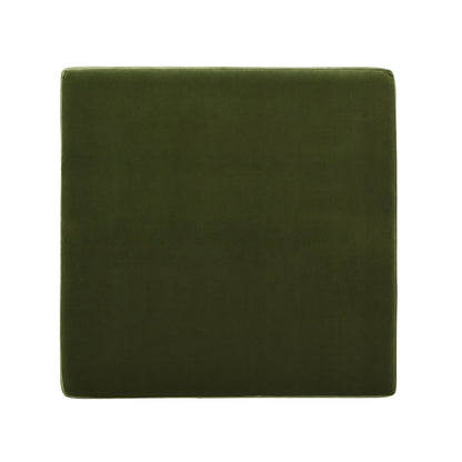 Knox - Square Storage Cocktail Ottoman - Olive Green
