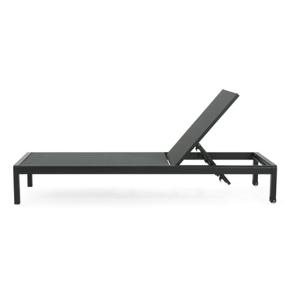 Outdoor Patio Chaise Lounge With 5 Reclining Positions