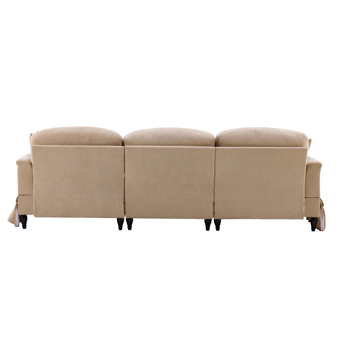 Cloud Sofa With Removable Ruffled Skirt With Ottoman And Flared Arms