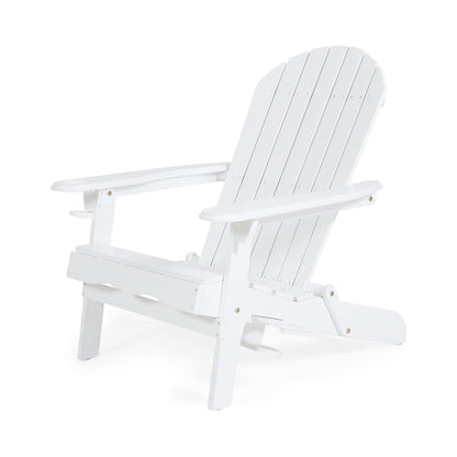 Zenithia - Outdoor Foldable Adirondack Chair With 2 Cup Holders