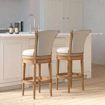 Swivel Barstool With High-Back