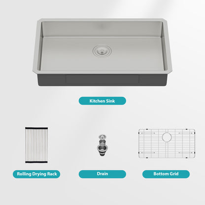 Undermount Sink, Low Depth Single Bowl