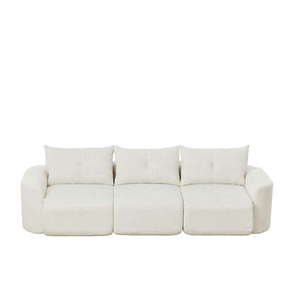 3 Seater With Thickened Armrests Sofa For Living Room