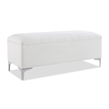 Madelyn - Modern Storage Bench - Bright White Dye