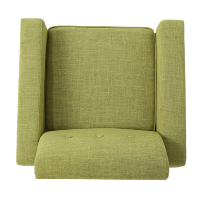 Nebulize - Upholstered Fabric Club Chair With Button Tufted And Square Off Arm And Back