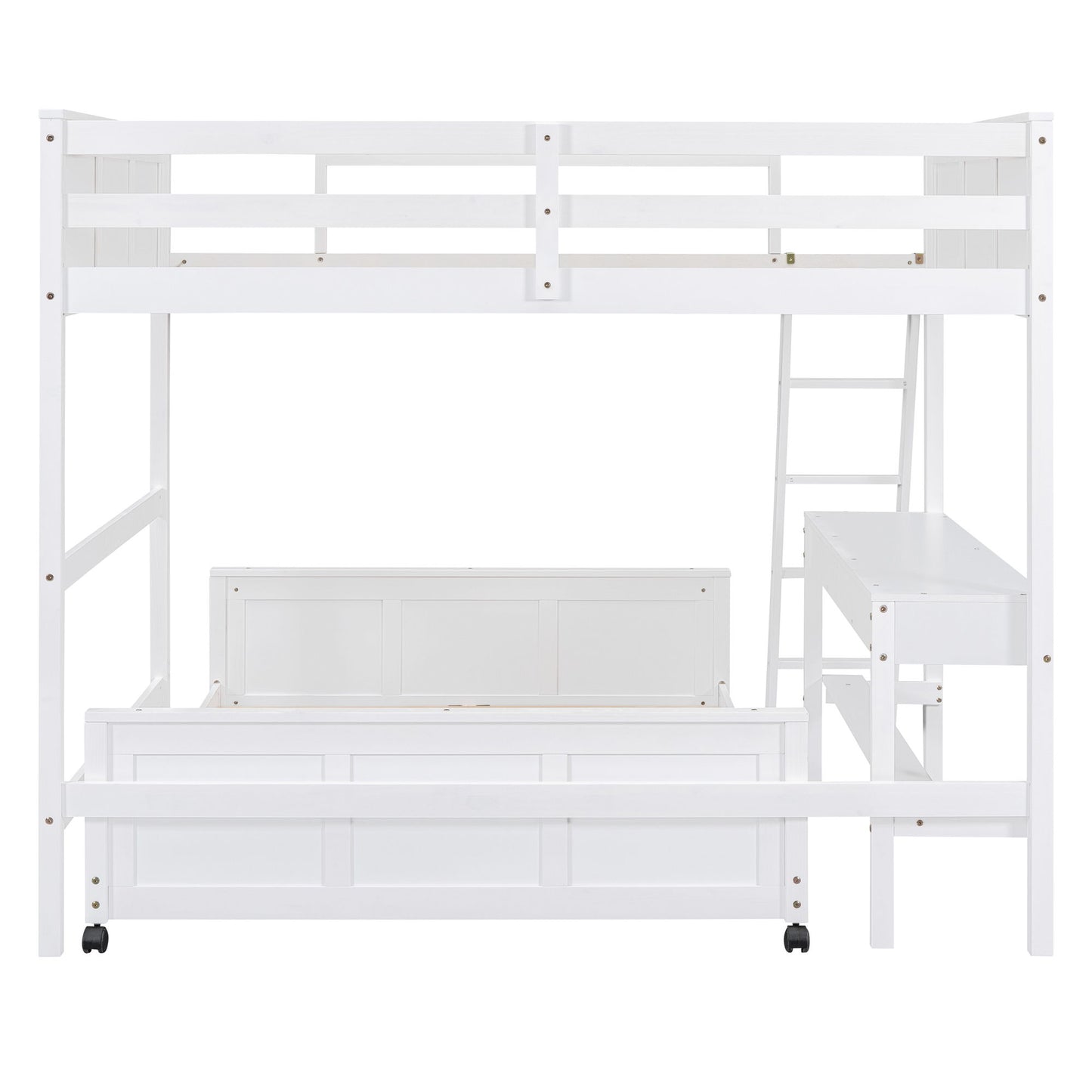 Full Over Full Bunk Bed With Desk