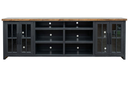 TV Stand Console For TVs Up To 100" - Black / Whiskey
