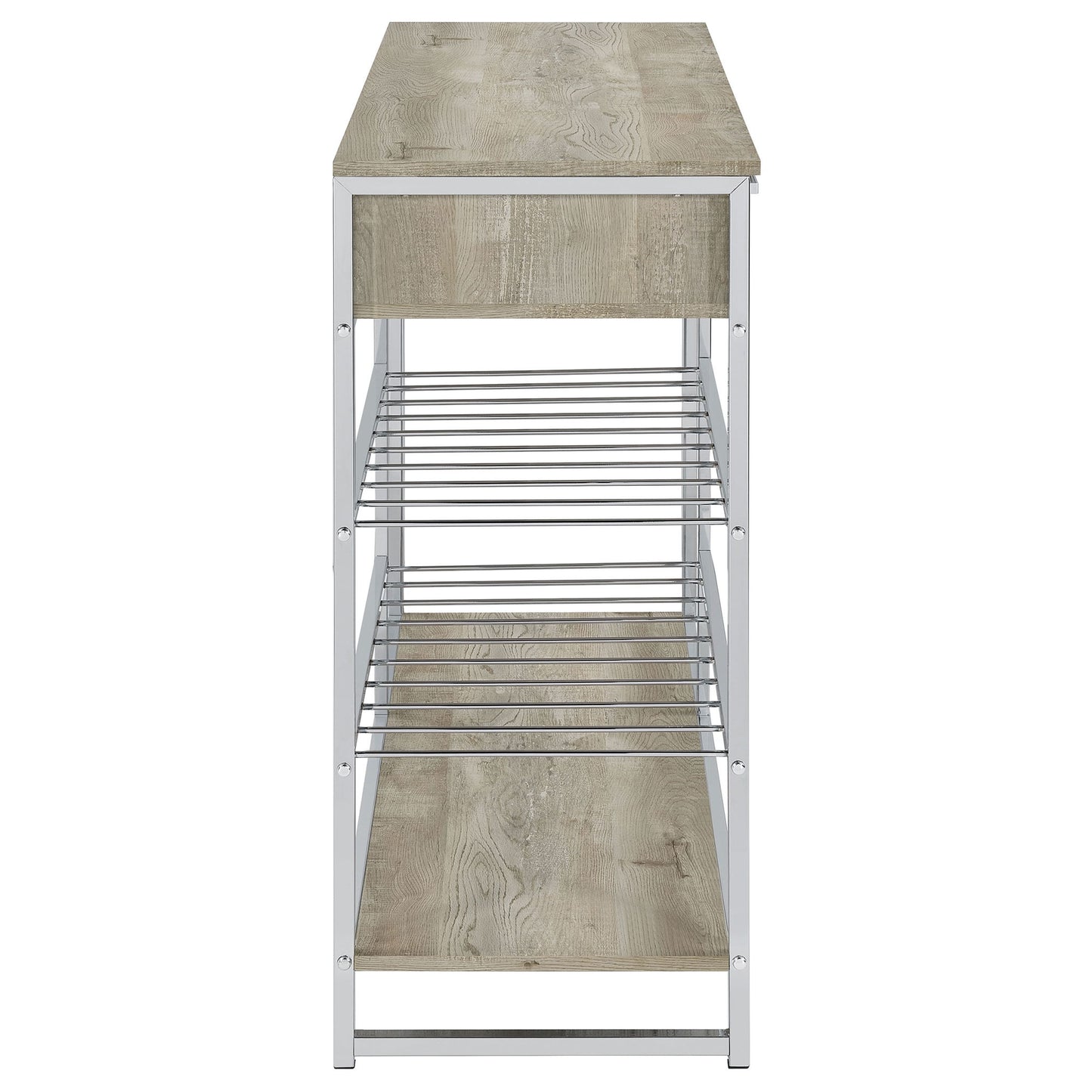 Ethel - 2 Drawer Home Bar Storage With Wine Rack - Oak