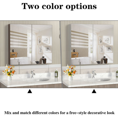 Medicine Cabinet, Wall Mounted Bathroom Mirror With Storage