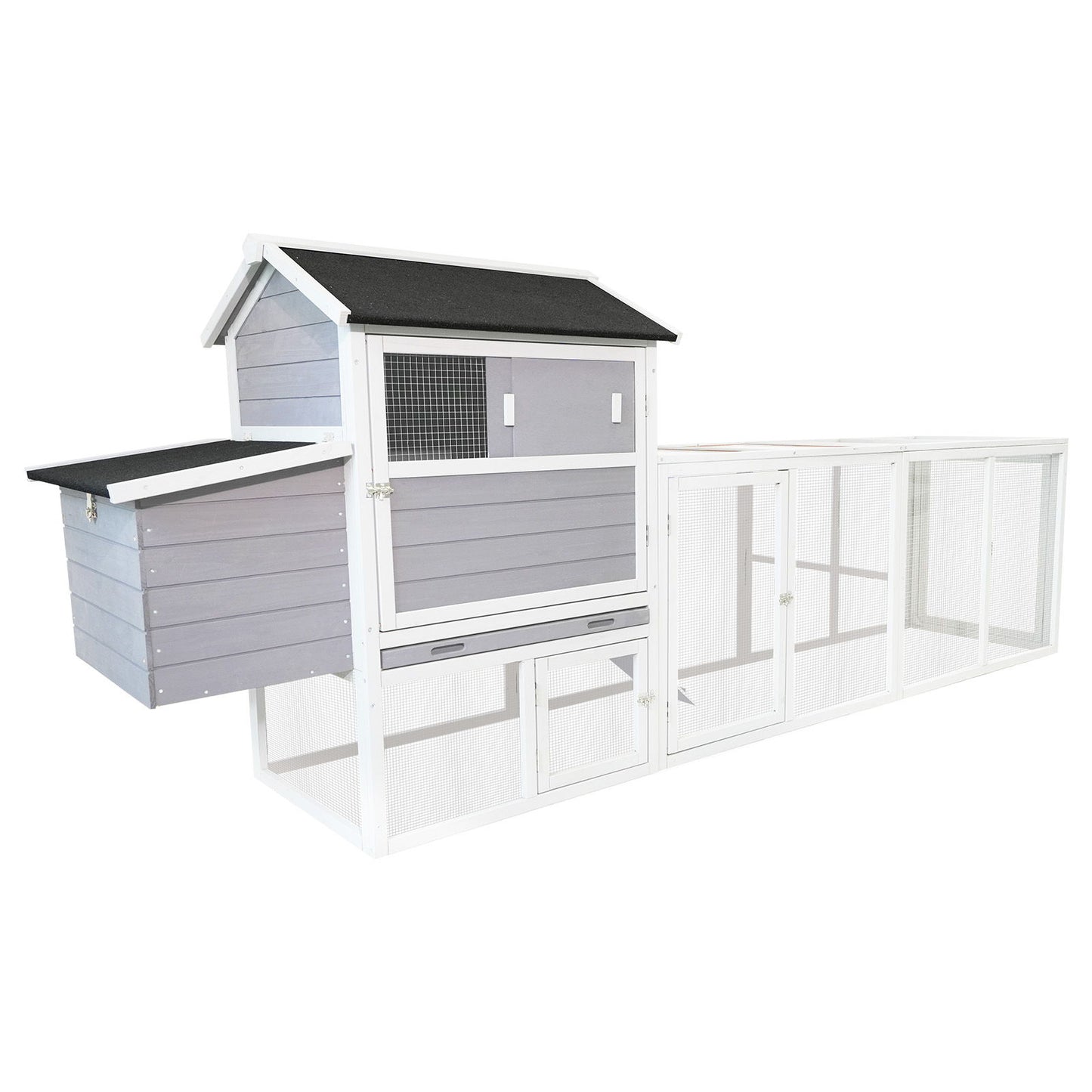 Large Outdoor Hen House With Run And Nesting Box Poultry Cage