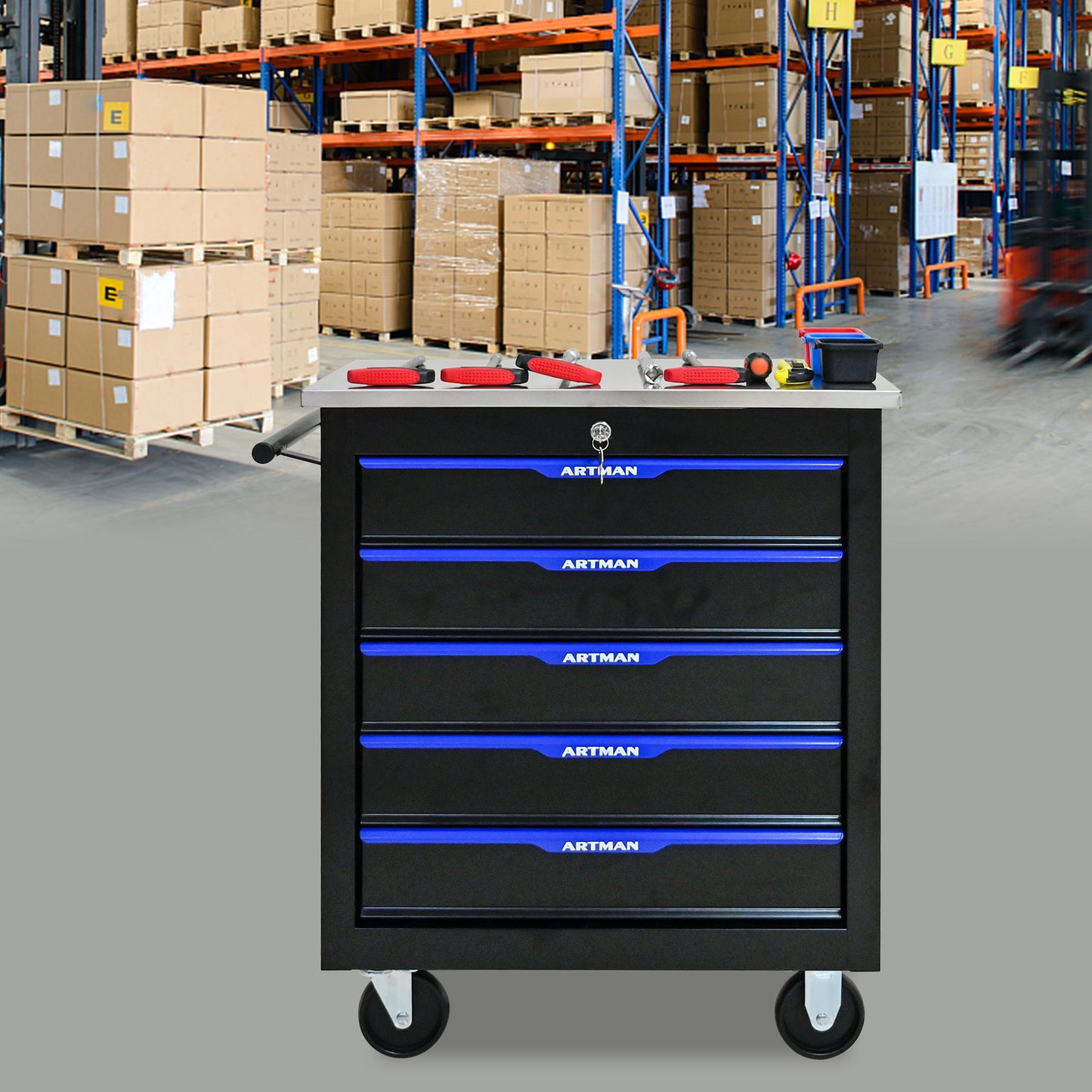 Drawer Multifunctional Tool Cart With Wheels