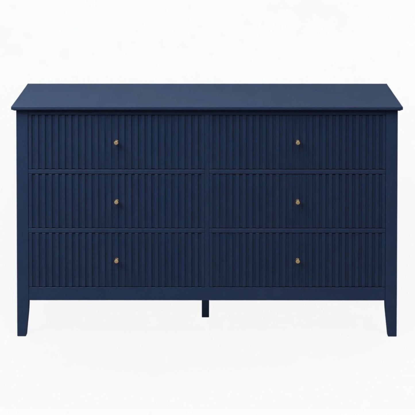 Modern 6 Drawer Fluted Dresser