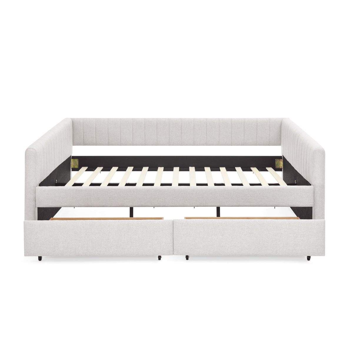 Upholstered Queen Daybed With 2 Drawers