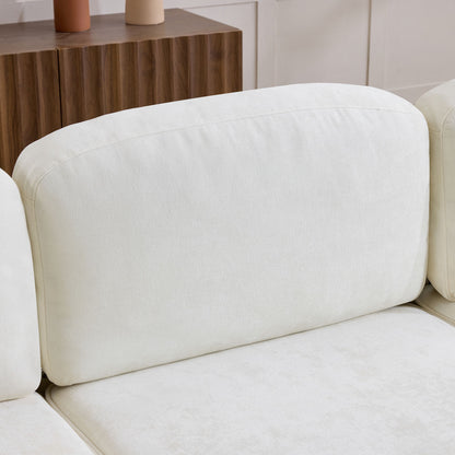 Cloud Sofa With Removable Ruffled Skirt With Ottoman And Flared Arms