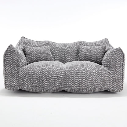 Comfortable Dual Beanbag Chair With High Resilience Foam Core For 2 People