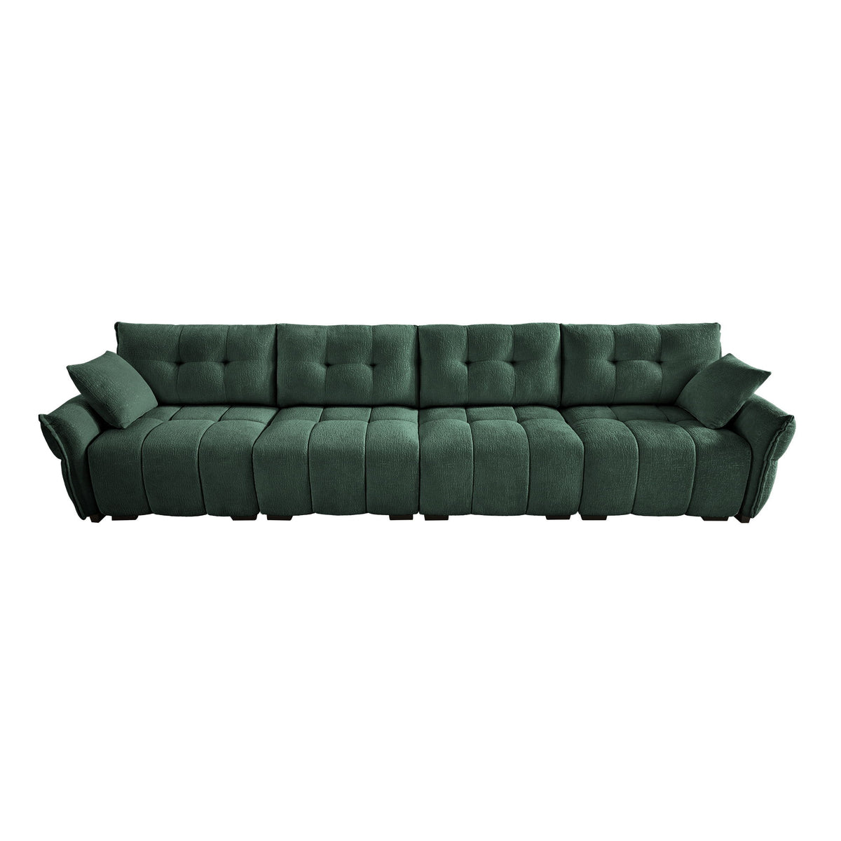 Modern Sofa & Pillows, Textured Cover, High Rebound Cushions