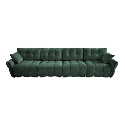 Modern Sofa & Pillows, Textured Cover, High Rebound Cushions