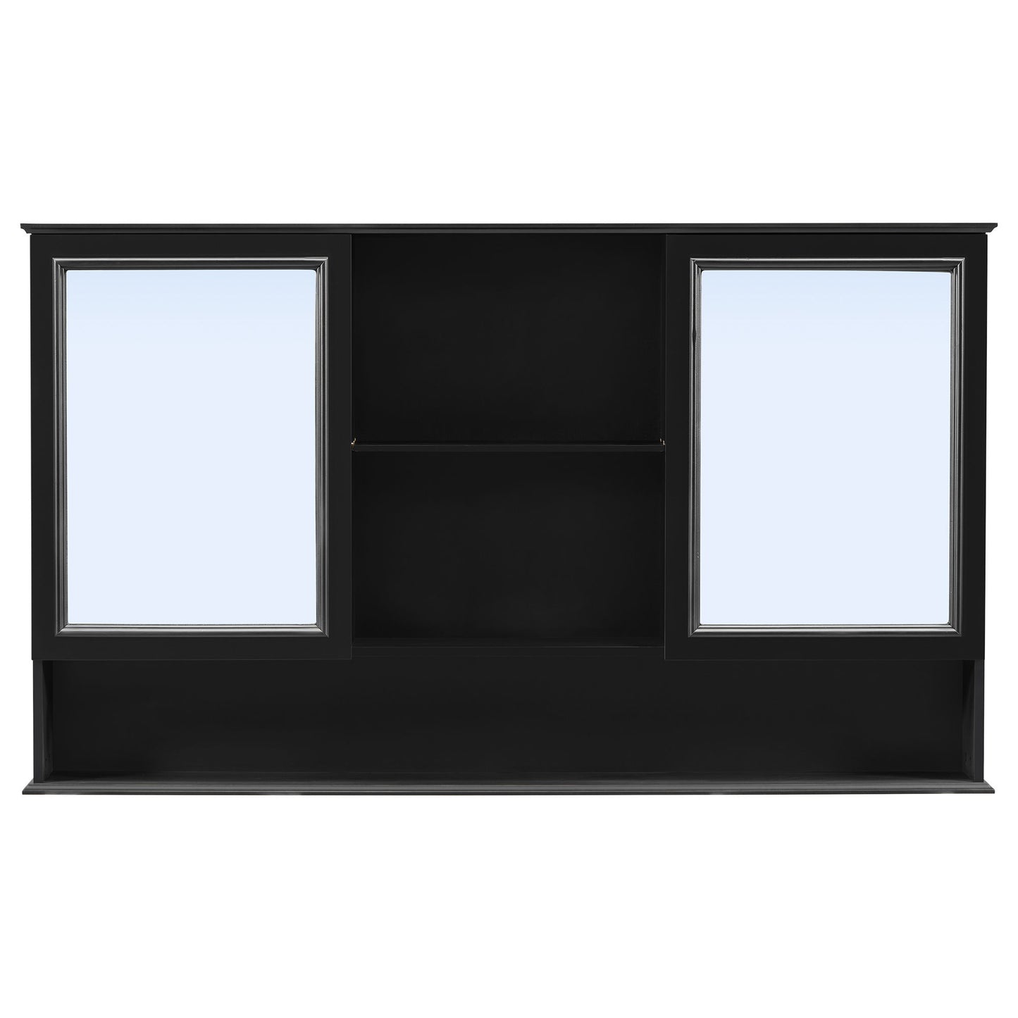 Double Sink Bathroom Vanity Set With Wall Mount Mirror Cabinet
