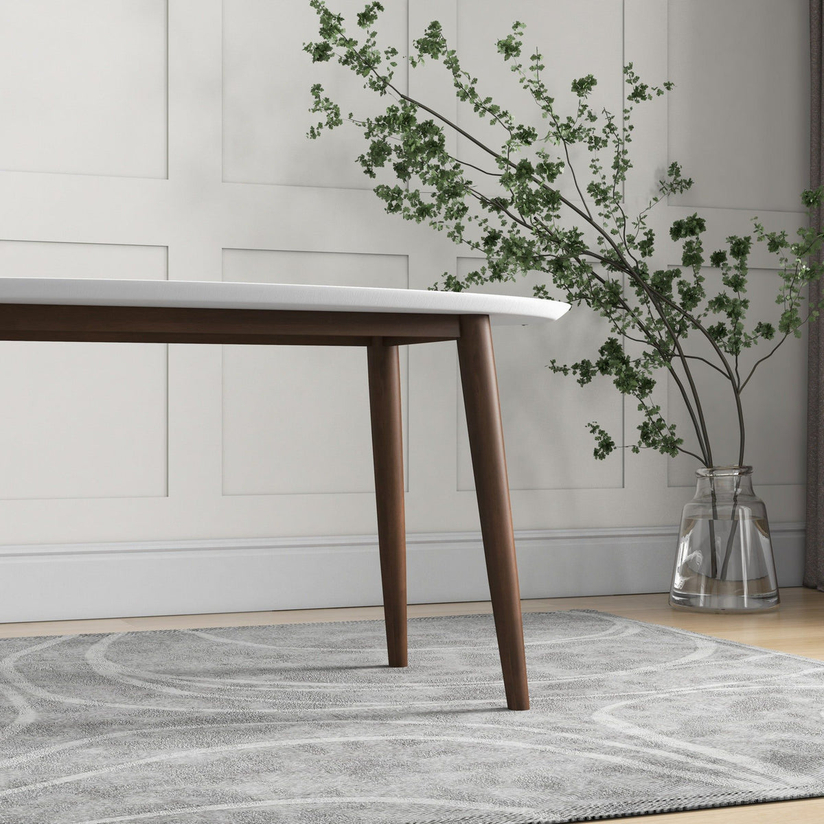 Ada - Mid-Century Modern Style Oval Dining Table