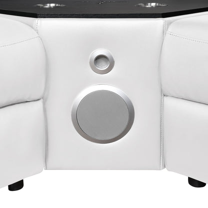 Nova - Sectional With Bluetooth Speaker, LED And Lifting Wine Cabinet