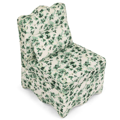 Stylish Flannel Dining Chair With Soft Cushion And Backrest