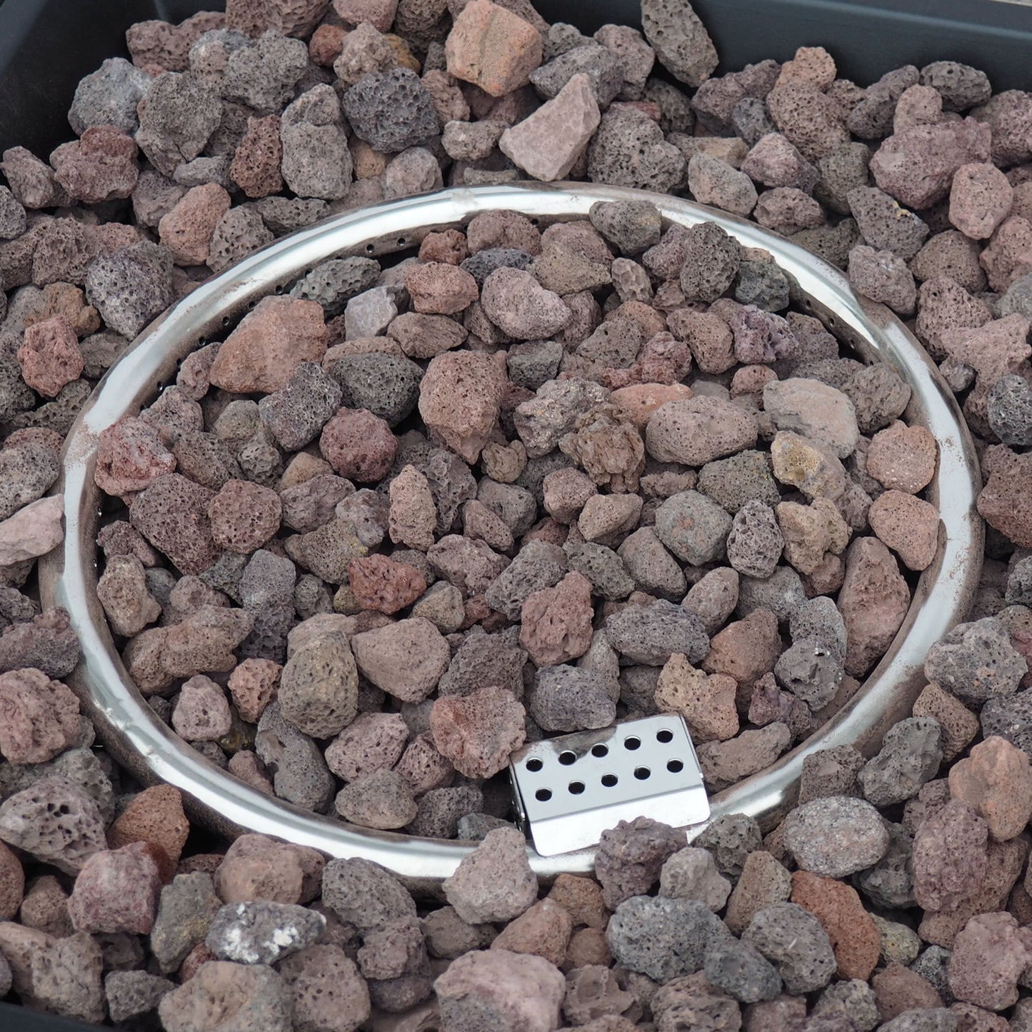 Wellington Square Iron Fire Pit With Wood Pattern Design And 50, 000 Btu Output