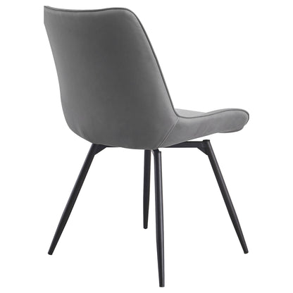 Tufted Swivel Dining Chairs (Set of 2) - Gray