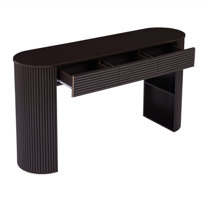 Retro Console Table With Storage, 3 Drawers