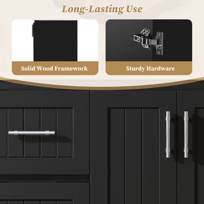 Wall Mounted Bathroom Vanity & Sink, 2 Drawers