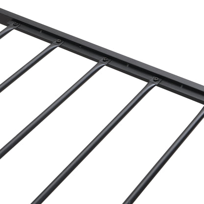 Modern Bed Frame With LED Lights, Upholstered Headboard, USB Charging